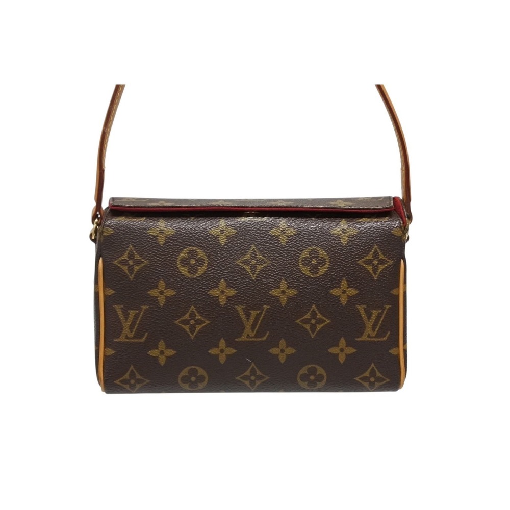 Louis Vuitton Natural Brown Monogram Canvas Leather Handbag Recital